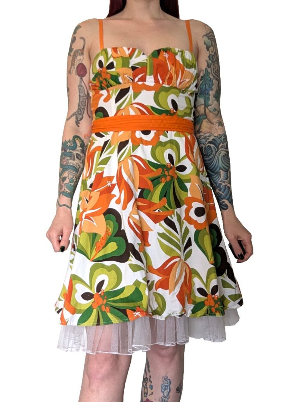 City Triangles Vintage Mini Dress Tropical Floral Print | 9/10